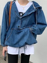 Shirt oversized coat korean fashion long sleeve hoodie high street harajuku female tops thumb200