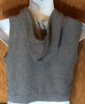 LLD Gray Sleeveless Hoodie Sweatshirt Junior Teen Size XS/S Womens - £5.14 GBP