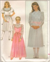 Vtg 1985 Girls Flower Girl Party Easter First Communion Dress Sew Patter... - $11.99