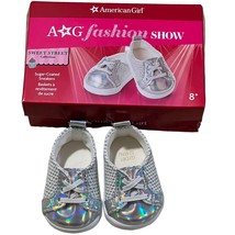 American Girl Sweet Street Sugar-Coated Sneakers Silver Doll Shoes w/ Box - £30.69 GBP