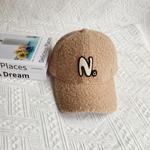 Embroidered Letter N Smiley Baseball Cap Men&#39;s And Women&#39;s Autumn And Winter Lam - £10.63 GBP