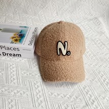 Embroidered Letter N Smiley Baseball Cap Men&#39;s And Women&#39;s Autumn And Winter Lam - $13.50