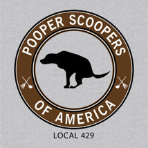 Dog T-shirt S 2XL Pooper Scooper Gray Cotton NWT Short Sleeve - €17,67 EUR