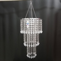 1PCS Assembled Hanger Centerpiece Frame 3Tiers Cake Acrylic Beads Chain Wedding - £35.80 GBP