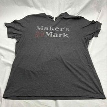 Maker&#39;s Mark Unisex Graphic Tee T-Shirt Gray Short Sleeve Crew Neck 2xl - £12.45 GBP