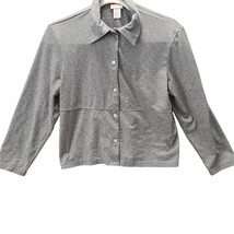 L.L. Bean Womens Traveler Button Down Gray Size PS Polyester Blend Long ... - $19.00