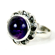 925 Sterling Silver Amethyst Handmade Ring SZ H to Y Festive Gift Women RS-1036 - £27.74 GBP