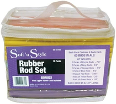 Soft N Style 60 Assorted Rubber Rods