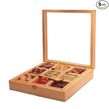 Spice-Fit Box,Whole Spices filled in a Acacia Wood Spice Box with spoon,... - $37.95+