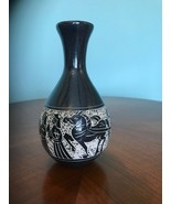 Vtg Hand Carved Greek or Chinese style Black to White Sgraffito Processi... - $841.82 MXN