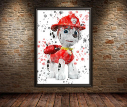 Marshall Paw Patrol Kids Poster - Paw Patrol Wall Art Deco - Chase Wall Poster - $4.81