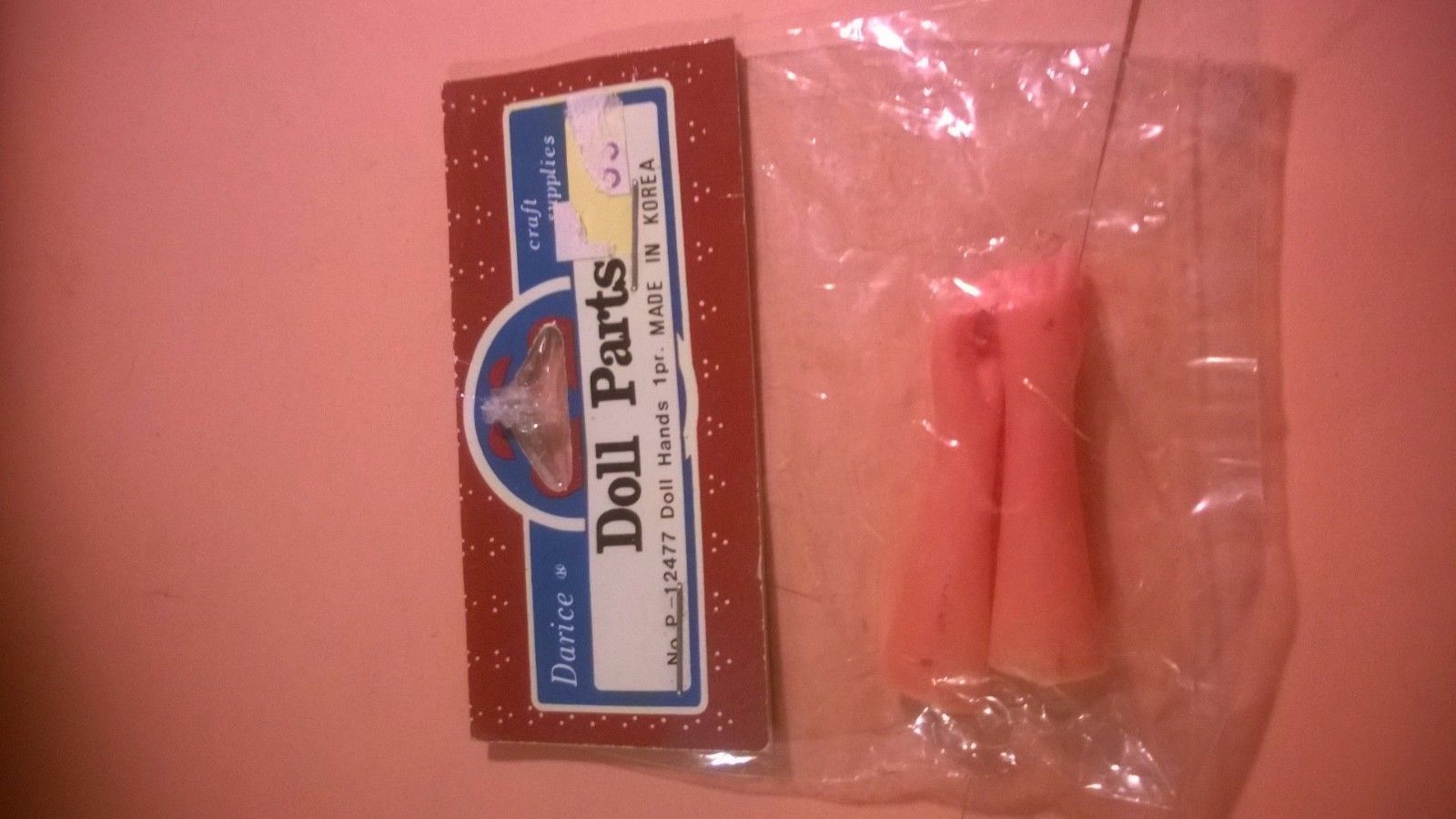 Darice Doll Parts No. P-12477 Doll Hands (New in Package) - $0.90