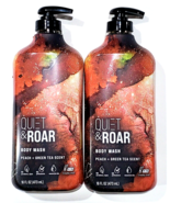 2 Bottles Quiet &amp; Roar Body Wash Peach Green Tea Scent Essential Oils No... - $21.99