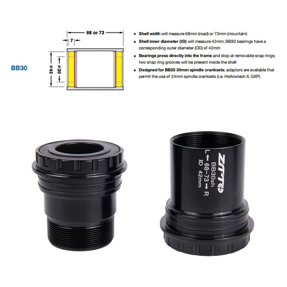 Sporting ZTTO BB30 Press Fit Bicycle Bottom Bracket And Install Tool GXP 22 24mm - £23.84 GBP