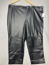 Sonoma Womens Pull on Legging Pants Plus Size 4X Faux Leather Baddie Goth  - $38.99