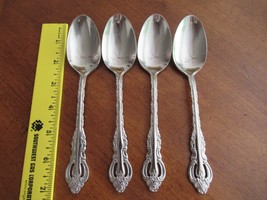 International Stainless 18/10 Countess 4x Tablespoon Soup Lot Pierced Floral - $16.14