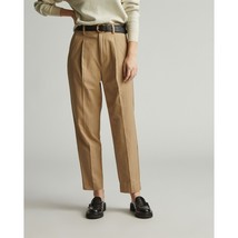 Everlane Womens The TENCEL Way-High Taper Pant Pleated Pockets Ash Brown 00 - $53.07