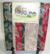 Cotton Park Cottage Tablecloth Holiday Holly Leaf 52&quot; X 70&quot; Rectangle New Home - $29.98