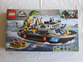 New LEGO Jurassic World 76942 Baryonyx Dinosaur Boat Escape-308 Pieces S... - $80.00