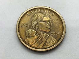 2000 D Sacagawea One Dollar US Liberty Gold Color Coin Denver  Rare - £139.39 GBP