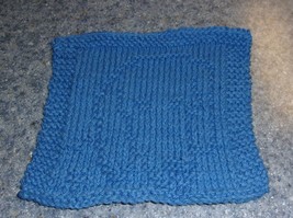 Handmade Knit Dachshund Dog Blue Dishcloth Doxie Lover Gift Item 7 In Br... - $8.49