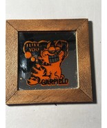 Vintage GARFIELD Smiling Mirror I Like You Carnival Prize. 6x6 - $26.72 CAD