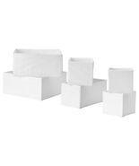 IKEA SKUBB Storage Box Drawer Tote Bin Organizer 6 Pack White BRAND NEW - $19.79