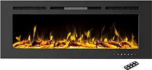 60 Electric Fireplace-Front Vent, Wall Mount or Recessed-3 Color LED Fla... - $1,218.99