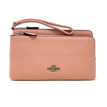 Coach Double Zip Wallet in Light Pink Leather C5610 New With Tags - £154.19 GBP
