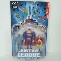 Justice League Unlimited Episode 457 Superman Starman Amazo Mattel 3 Pack NEW - £22.92 GBP