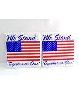 We Stand Together as One USA Flag Button Pin Pinback Lot of 2 - £4.82 GBP
