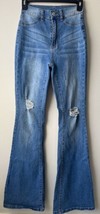 SHEIN SXY High Waist Women Flare Leg Blue Jeans (Size 26 - XS) - $13.85
