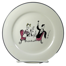 Lot 3 Rosanna Woman&#39;s Work is Never Done Salad Dessert Plate 8&quot; Dining Out Wine - £15.45 GBP
