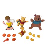 Winnie The Pooh Lot Christopher Robin Kanga Pooh Sewing Buttons PVC Figu... - $20.02 CAD