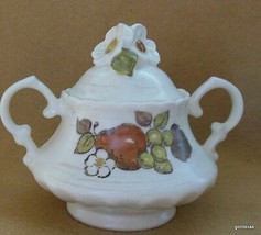 Vintage Mid Century Metlox Vernonware Covered Sugar Bowl  Fruit Basket - £14.79 GBP