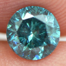 Blue Diamond Fancy Color Loose Round Brilliant I1 Certified Enhanced 0.74 Carat - $395.00