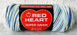 Red Heart Super Saver Ombre Worsted 4 Ply Acrylic Yarn - 1 Skein Delft Tile #955 - $11.35