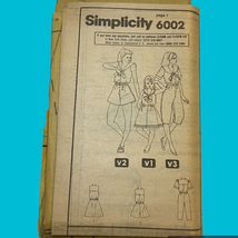 Simplicity 6002 Sailor Suit Pattern Girls 12 1983 Uncut Complete No Enve... - $9.87