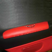 C5 Corvette Torch Red Door Armrest Pad w/ Embroidered Cross Flag + Script 97-04 - £132.39 GBP