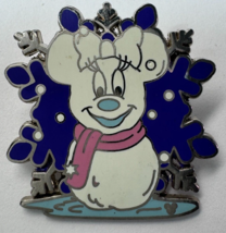 Disney Trading 2007 Pin Minnie Mouse Snowman Snowflake Hidden Mickey - £9.46 GBP