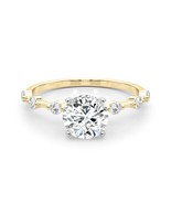 14k Yellow Gold Lab Grown Round Diamond Engagement Ring 0.50 to 5.00 ct. tw. (F- - $999.00