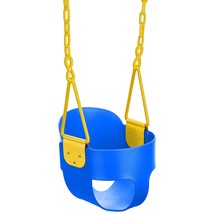 Deluxe High Back Full Bucket Toddler Swing With Exclusive Chain &amp; Triang... - £80.59 GBP