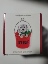 Firefighter DOG Puppy Christmas Ornament Heirloom American Greetings 200... - $14.81