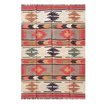 Wool Jute Kilim Rugs  Handmade Handloom Handwoven Accent Oriental Area Rugs - £52.33 GBP+