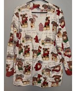 Dogs  Nurses  Scrub jacket Long Sleeve Size Med - $450.45 MXN