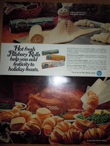Pillsbury Holiday Hot Fresh Rolls Print Magazine Ad 1969 - £5.57 GBP