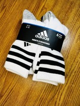 Adidas Socks 6 pack Crew White Shoe Size 6-12 - £16.42 GBP