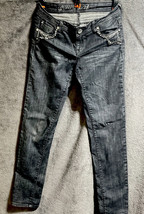 Grace in LA Black Rhinestone Jeans  Women’s Jeans Size 9/28 - £9.55 GBP