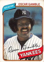 1980 Topps #698 Oscar Gamble New York Yankees ⚾ B - £0.70 GBP