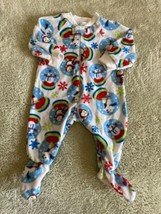 Childrens Place Boys White Blue Penguin Fleece Long Sleeve Pajamas 3-6 Months - £4.24 GBP
